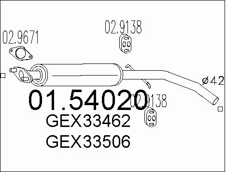 Centre Muffler (01.54020)