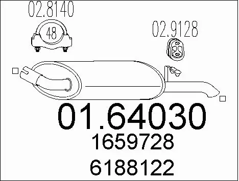 Rear Muffler (01.64030)