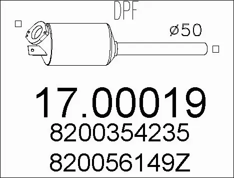 Soot/Particulate Filter, exhaust system (17.00019)