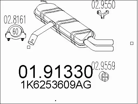 Rear Muffler (01.91330)