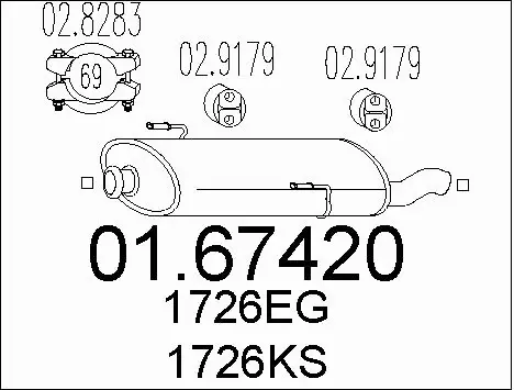 Rear Muffler (01.67420)