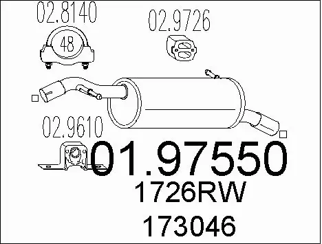 Rear Muffler (01.97550)