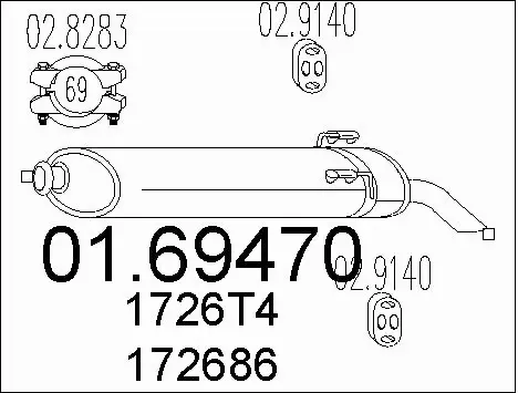 Rear Muffler (01.69470)