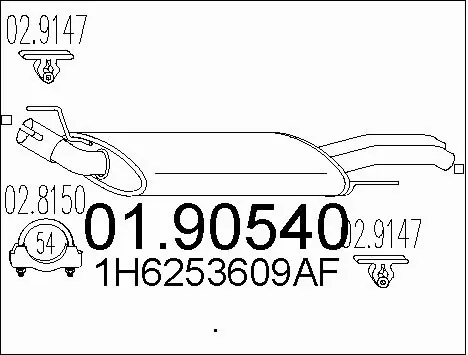 Rear Muffler (01.90540)