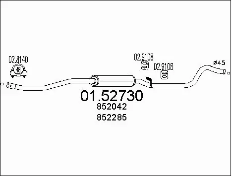 Centre Muffler (01.52730)