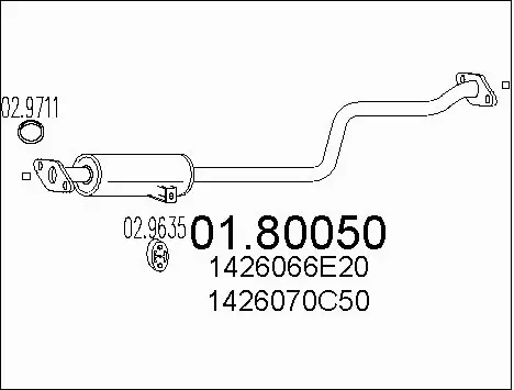 Centre Muffler (01.80050)