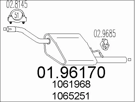 Rear Muffler (01.96170)