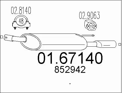 Rear Muffler (01.67140)