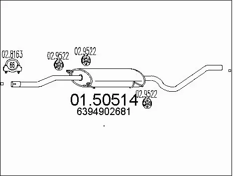 Centre Muffler (01.50514)