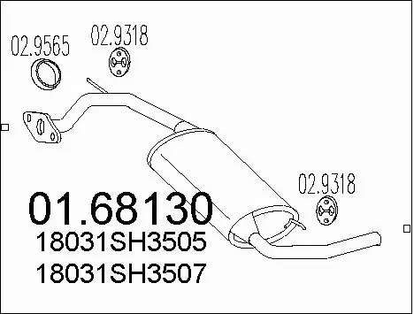 Rear Muffler (01.68130)