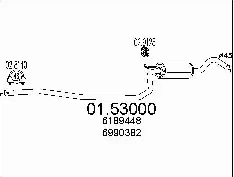 Centre Muffler (01.53000)