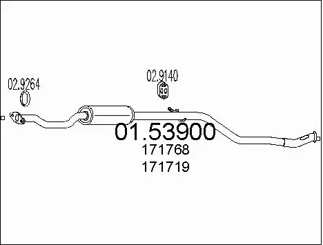 Centre Muffler (01.53900)