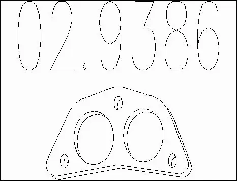 Gasket, exhaust pipe (02.9386)