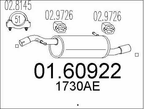 Rear Muffler (01.60922)