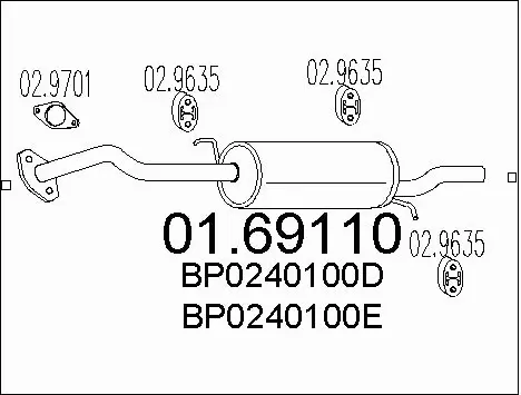 Rear Muffler (01.69110)