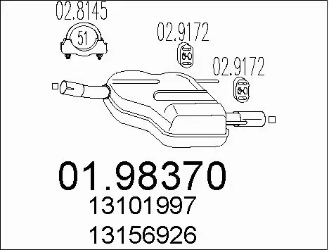 Rear Muffler (01.98370)