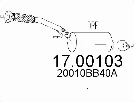 Soot/Particulate Filter, exhaust system (17.00103)