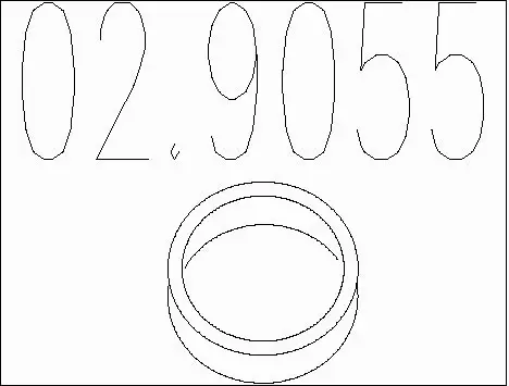 Gasket, exhaust pipe (02.9055)