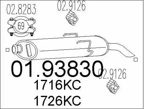Rear Muffler (01.93830)