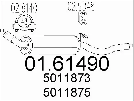 Rear Muffler (01.61490)