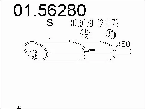 Centre Muffler (01.56280)