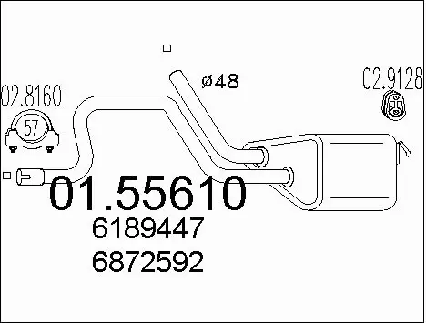 Centre Muffler (01.55610)