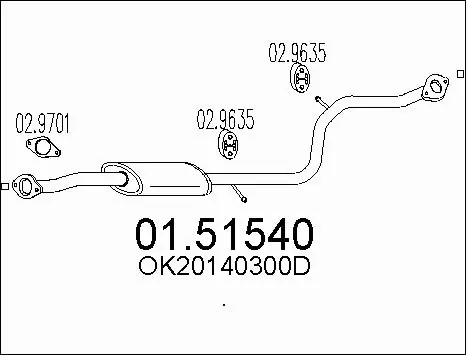 Centre Muffler (01.51540)