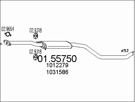 Centre Muffler (01.55750)