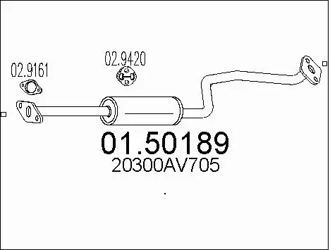 Centre Muffler (01.50189)