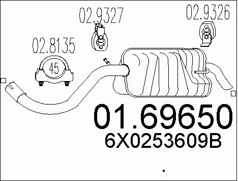Rear Muffler (01.69650)