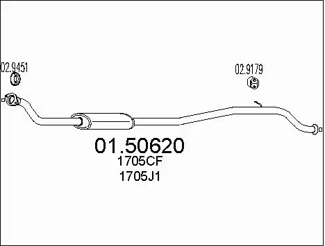 Centre Muffler (01.50620)