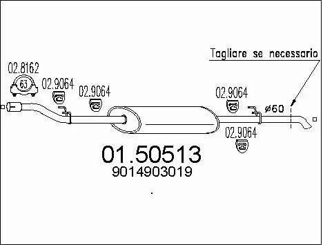 Centre Muffler (01.50513)