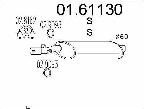 Rear Muffler (01.61130)