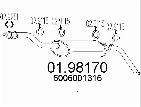Rear Muffler (01.98170)