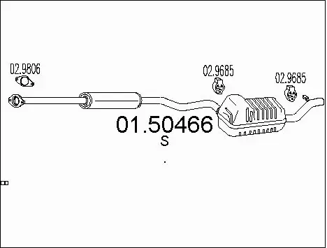 Centre Muffler (01.50466)
