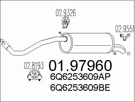 Rear Muffler (01.97960)