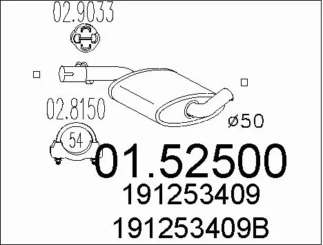 Centre Muffler (01.52500)