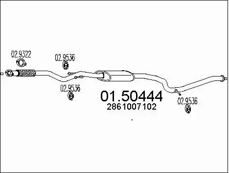 Centre Muffler (01.50444)