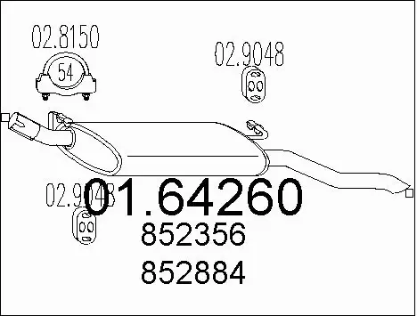 Rear Muffler (01.64260)