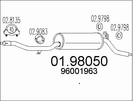 Rear Muffler (01.98050)