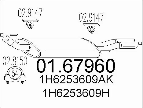 Rear Muffler (01.67960)