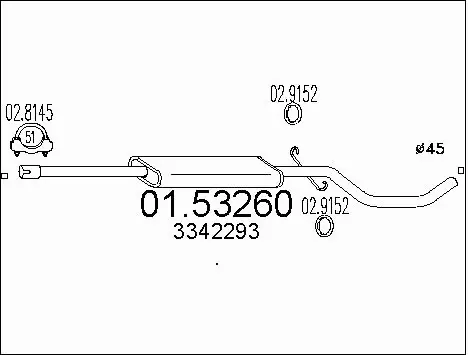 Centre Muffler (01.53260)