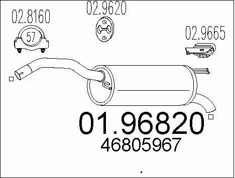Rear Muffler (01.96820)
