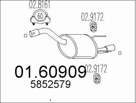 Rear Muffler (01.60909)