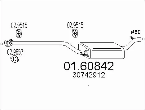 Rear Muffler (01.60842)