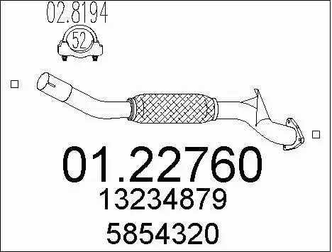 Exhaust Pipe (01.22760)