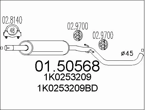 Centre Muffler (01.50568)