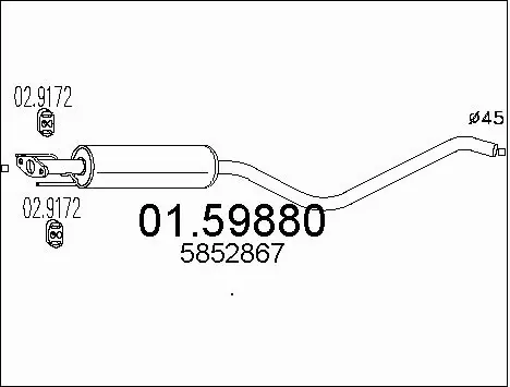 Centre Muffler (01.59880)