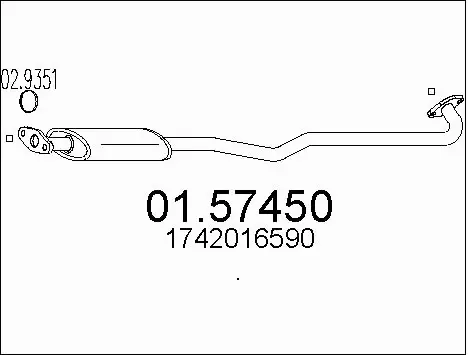 Centre Muffler (01.57450)
