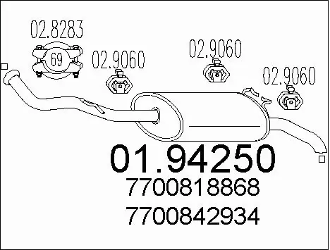 Rear Muffler (01.94250)